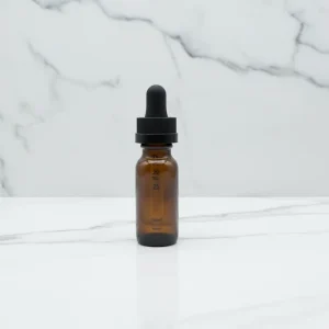 0.5oz Glass Boston Round Bottles with Dropper Cap for Perfume Container Essential Oil Bottles