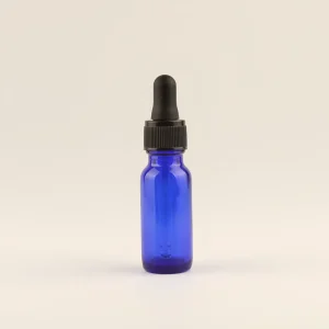 1/2oz 1oz 2oz Cobalt Blue Flint Glass Dropper Bottle Container Essential Oil Perfume Serum with Black Silver Dropper Pipette