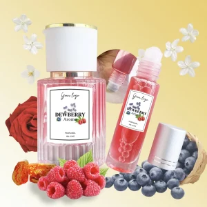 Women’s 10ml Natural Floral Fruity Raspberry Blueberry Rose Roll-On Perfume, 30ml Pheromone Essential Oil Perfume Spray
