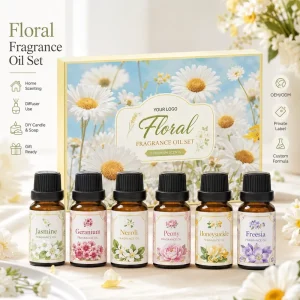 100% Natural Organic Floral Fragrance Oil Set for Diffusers Home Scents Fragrance Aromatherapy Humidifiers Gifts