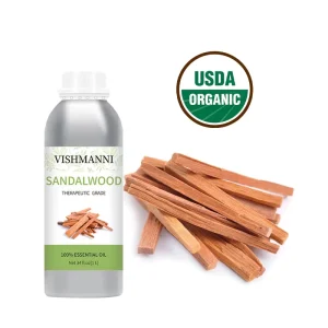 100% Natural Organic Sandalwood Essential Oil Fresh Scent Perfume Oil for Body Skincare OEM with MSDS