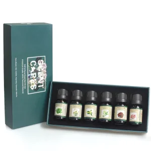 100% Pure Plant Essential Oil Perfume Gift Set-Ylang Sandalwood Jasmine Rose Eucalyptus Peppermint for Car & Outdoor Use