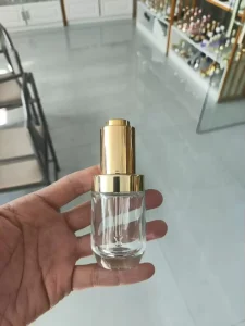 100 ml Customize Serum Essential Oil Green Glass Dropper Bottle with Rose Gold Droppers Cap Aromatherapy Bottles for Oils