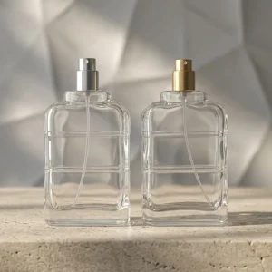 100 ml Round Glass Perfume Spray Bottles with Empty Lids Custom Logo Screen Printing Available Pump Sprayer