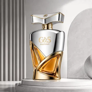 100ML Empty Perfume Bottle Special Shape Metalizing Color Parfum Bottle with Pump Sprayer
