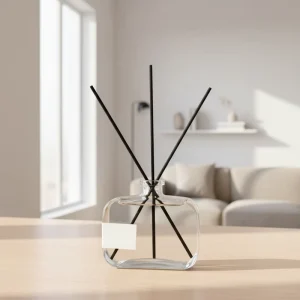 100ML Flat Empty Glass Reed Diffuser Bottle Reusable for Aromatherapy and Essential Oil