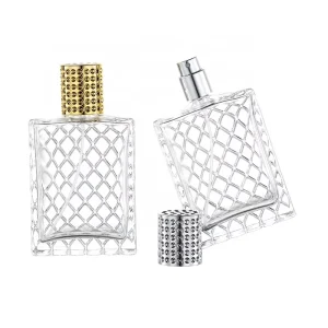 100mL Glass Perfume Spray Bottle Flat Square Perfume Bottle Luxury High End Perfume Empty Bottle