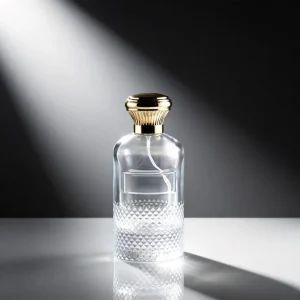 100ml Cylindrical Glass Perfume Bottle Zinc Alloy Gold Cap Empty Fragrance Silk Screen Printed Pump Sprayer