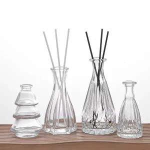 100ml Eco Friendly Glass Aromatherapy Reed Diffuser Bottle Set Home Fragrance Liquid Perfume for Office Use