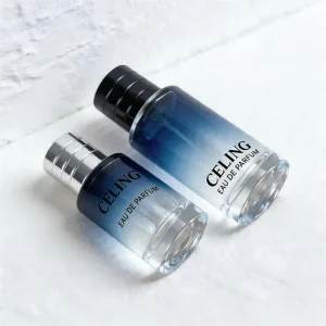 100ml Free Design logo Cologne Men’s Glass Spray Perfume Bottle Ocean Color Glass Custom Box