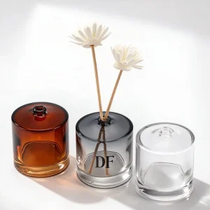 100ml Luxury Reed Diffuser Glass Bottle Custom Color Empty Cylinder Diffuser Bottle for Home Decoration