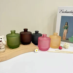 100ml Matte Finish Reed Diffuser Glass Bottle with Cork Stopper No Flame Rattan Stick Essential Oil Perfume Fragrance
