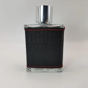 100ml Men’s Glass Perfume Bottle Silver Aluminum Cap Square Shape Pump Sprayer Seal Silk Screen Printed Hot Stamping