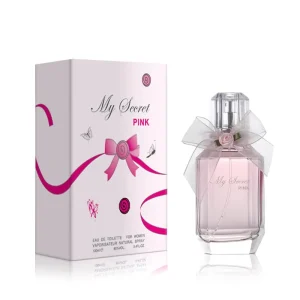 100ml Natural Floral Scent Eau De Toilette Perfume Spray Pink Glass Bottle OEM Custom for Women
