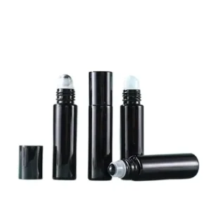 10ML Gemstone Plastic Roll-On Bottle for Essential Oils and Perfumes with Screen Printed Design