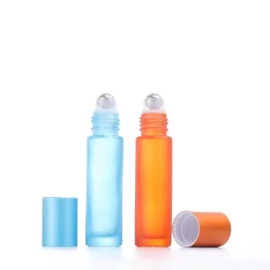 10ml Aluminum Lid Stained Glass Ball Essence Bottle Perfume Walk Bead Bottle Lip Oil Portable Travel Packaging