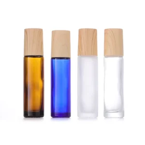 10ml Blue Amber Frosted Matte Perfume Roller Glass Roll on Bottle