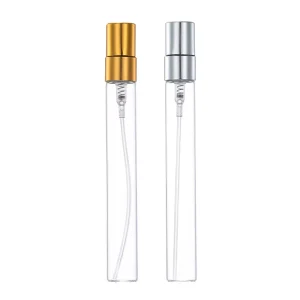 10ml Clear Screw Neck Glass Perfume Bottle with Silver Gold Sprayer for Fragrance Scent Sample Bottle