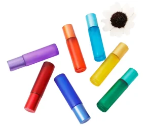 10ml Colored Sandblasted Glass Bottle Perfume Bottle Ball Bearing Essential Oil Bottle