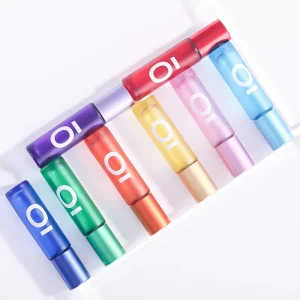 10ml Custom Transparent Refillable Travel Glass Roll Essential Oil Roller Bottle Steel Roller Screen Printed for Skin Care Cream