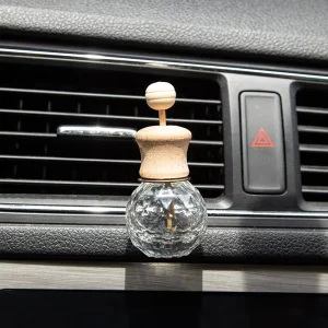 10ml Empty Air Freshener Bottle with Wood Stick and Vent Clip Outlet Aromatherapy Essential Oil Diffuser Car Perfume Glass Bottle