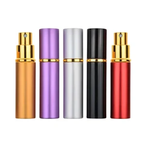 10ml Flat Head Metal Shell Glass Inner Liner Portable Perfume Cosmetics Toner Moisture Set of Spray Bottle Health Care Bottle