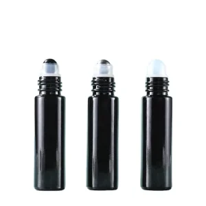 10ml Gemstone Encrusted Round Roll On Perfume Bottle in Glass