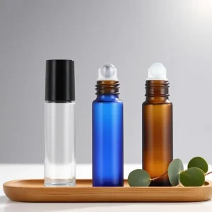10ml Glass Roll on Brown Roll on Perfume Essential Oil Empty Bottle with Custom logo