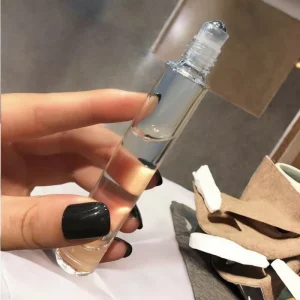10ml Gold Cap Perfume Essential Oil Glass Roll-On Roller Aluminum Cap Screen Printed Reed Diffuser for Skin Care Serum Massage