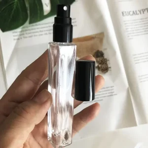 10ml Long Square Glass Perfume Bottle Premium Essential Oil Atomizer