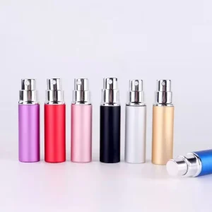 10ml Luxury Empty Glass Perfume Bottle Pump Sprayer Mini Colored Spray Bottles Metal Tubes Custom Boxes Screen Printed Shape