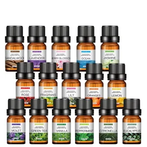 10ml Organic Essential Oils Lavender Orange Sandalwood Essential Oil Perfume for Aromatherapy Candle Diffuser