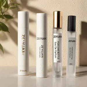 10ml Perfume Bottle Set with Gift Box Refillable Glass Vial & Sprayer for Sample Travel