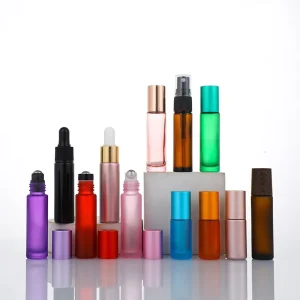10ml Roll on Bottle Portable Frosted Glass Roller Roll on Essential Oil Perfume Bottles