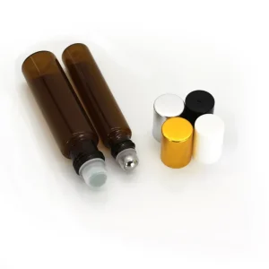 10ml Roll-on Perfume Bottle Amber Glass Roll on Bottle with Metal Roller Ball