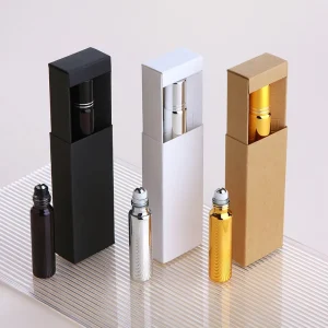 10ml UV Electroplated Rollerball Glass Perfume Dispenser Essential Oil Dispenser with Box