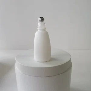 10ml White Glass Roller Bottle with Shiny Gold Cap for Essential Oils and Face Cream Roll On Sealing Type