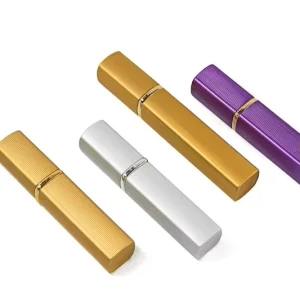 10ml square Travel Size Aluminum Spray Perfume Bottle for Portable Travel Vials Metal Pocket Perfume Atomizer