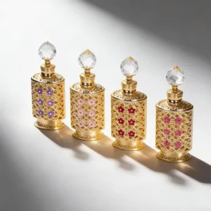 12ml Dubai Style Glass Perfume Oil Bottle Middle East Elegant Design Fragrance Refill Vial