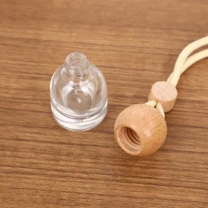 13mm Screw Wooden Cap for Empty Perfume Glass Bottle Hanging Car Diffuser Bottle