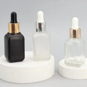 15ML Empty Square Glass Dropper Essential Oil Bottle Reusable Cosmetic Bottle Dropper Aromatherapy Bottle Cosmetic Package