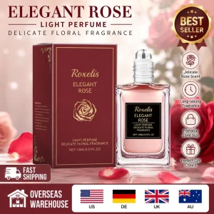 15ml Rose Floral Roll on Perfume Oil for Women Long Lasting Light Fragrance Portable Glass Bottle Overseas Warehouse