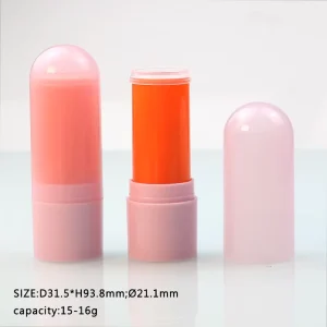16g Round PP Plastic Empty Cosmetic Tube Bottom Pour Design for Foundation Stick Blush Stick & Solid Perfume Balm