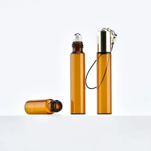 1ml 2ml 3ml 5ml 10ml Glass Roll on Bottle with Lanyard Portable Essential Oil Perfume Anti Mosquito Sweat Container