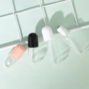 1ml 2ml 3ml 5ml Clear Cylinder Glass Perfume Bottles for Skin Care Serum Essential Oil Roll On Free Sample Screen Printing