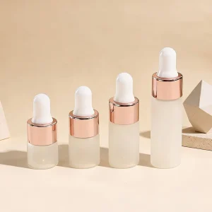 1ml 2ml 3ml 5ml Refillable Rose Gold Glass Dropper Vials for Aromatherapy and Essential Oils