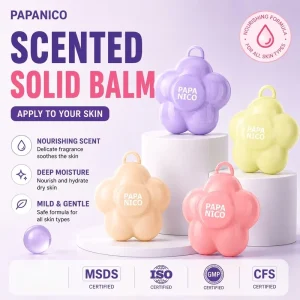 2 in 1 Moisturizing Balm Solid Perfume Long Lasting Natural Fragrance Body Cream Portable Travel Size Nourishing Hydrating Care