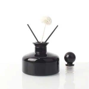 200ml Luxury Black Glass Reed Diffuser Bottle Aroma Diffuser Bottle Glass Diffuser Bottles for Cosmetics