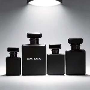 20ml 30ml 50ml 100ml Square-shaped Glass Perfume Bottles for Spraying Black Perfume Bottles with Packaging Box