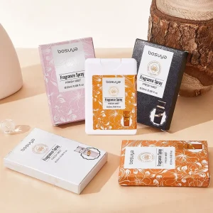 20ml Card Pocket Fragrance Spray Alcohol Free Long Lasting Portable Body Clothing Mist Floral Woody Citrus for Women